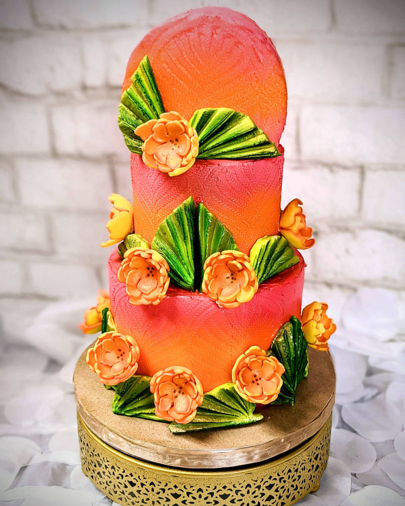 Tropical flowers cake by Erin Purdey